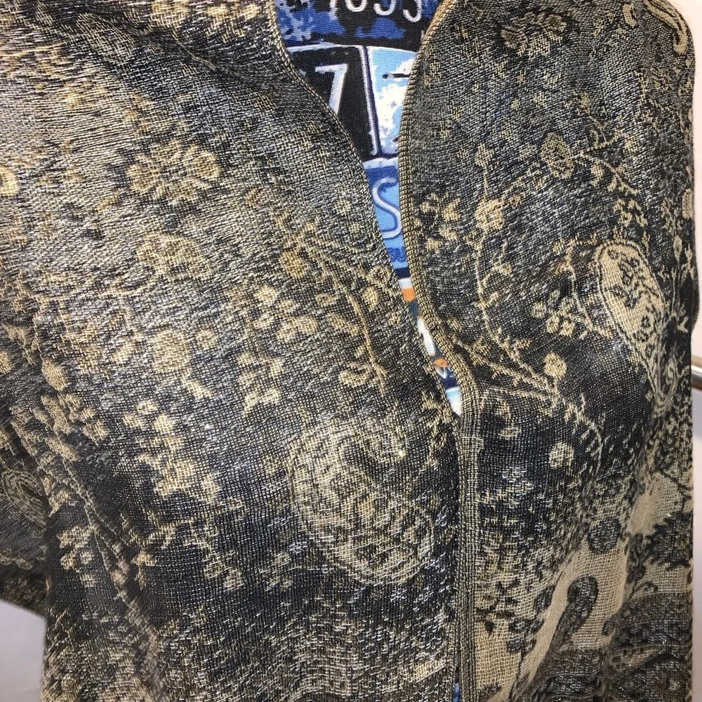 Gorgeous Black & Gold Scarf Long & Hand Knotted